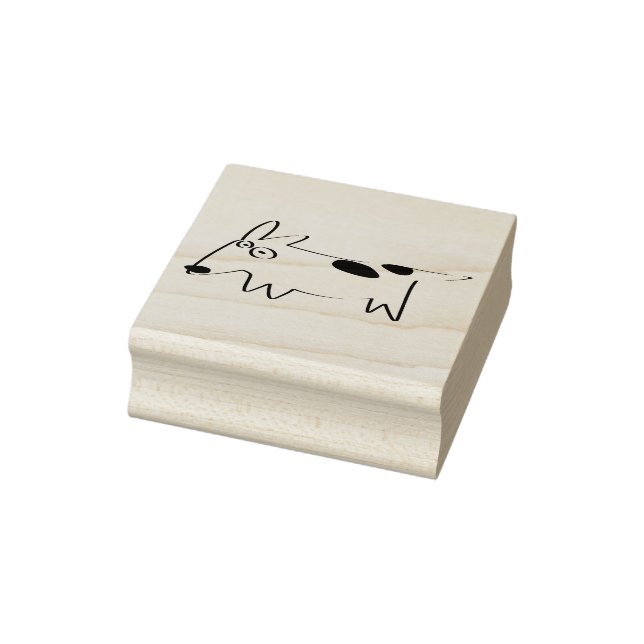 Dackel Bull Terrier Doodle Gummistempel (Stempel)