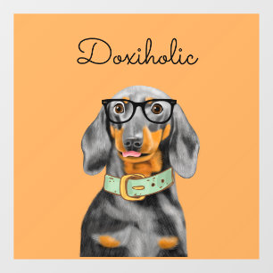 Dackel Business Man Window Decal Fensteraufkleber