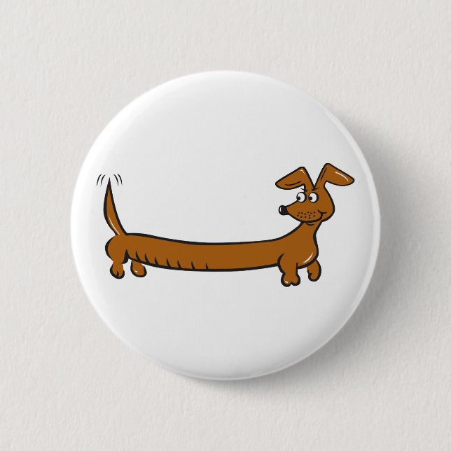 DACKEL-Cartoon Button (Vorderseite)