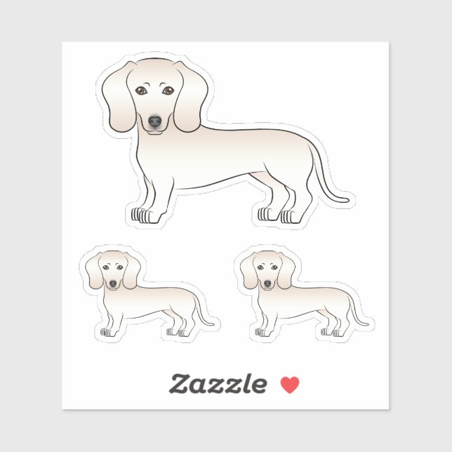 Dackel Cartoon Dogs Aufkleber (Blatt)