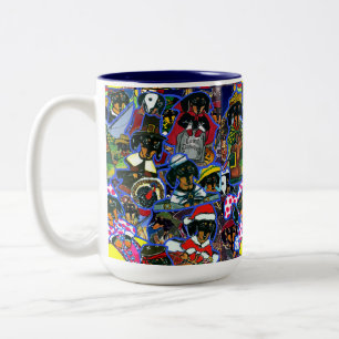 Dackel Cartoon Zweifarbige Tasse
