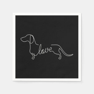Dackel Chiweenie Dackel Hund Liebe Serviette
