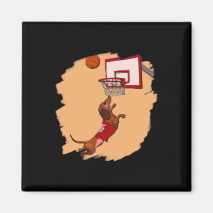 Dackel Chiweenie Dackel Hund spielen Bysketbyll Magnet