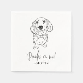 Dackel Cocktail Napkin Hund Hochzeit Moderne Serviette