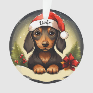 Dackel Custom Christmas Ornament