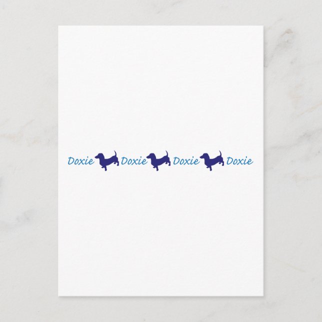 Dackel-Dackel-Dackel - Dackel Postkarte (Vorderseite)