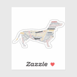 Dackel Dackel Dackel Dog-Namen Aufkleber