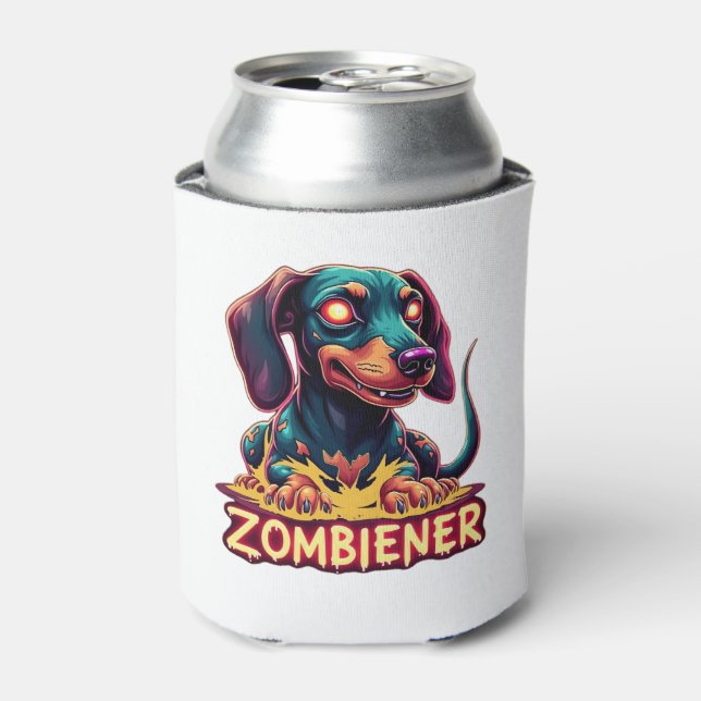 Dackel Dackel Dackel Wurst Zombie Dog Hallowee Dosenkühler (Kanne Vorderseite)