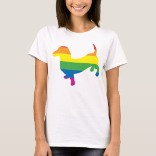 Dackel/Dackel des Gay Pride T-Shirt
