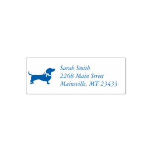 Dackel Dackel Dog Baby Dusche Blue Boy Permastempel