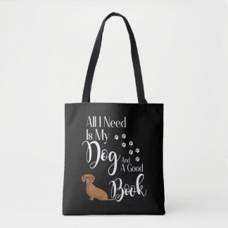Dackel Dackel Dog Dackel Book Reader Liebe Tasche
