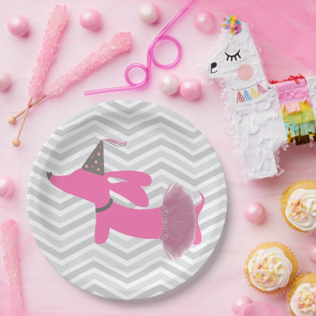 Dackel Dackel Dog Pink Tutu Party Teller (Party)