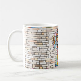 Dackel - Dackel - farbiges Mosaik Kaffeetasse