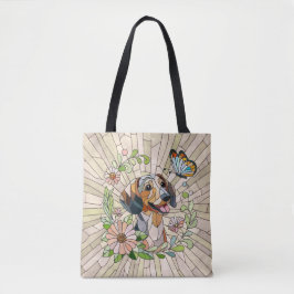 Dackel - Dackel - farbiges Mosaik Tasche