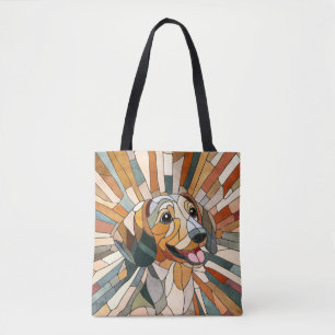 Dackel - Dackel - farbiges Mosaik Tasche