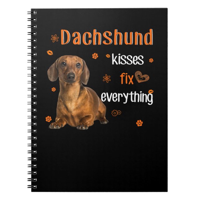 Dackel Dackel Hund Kisses Fix Alles 84 Doxi Notizblock (Vorderseite)