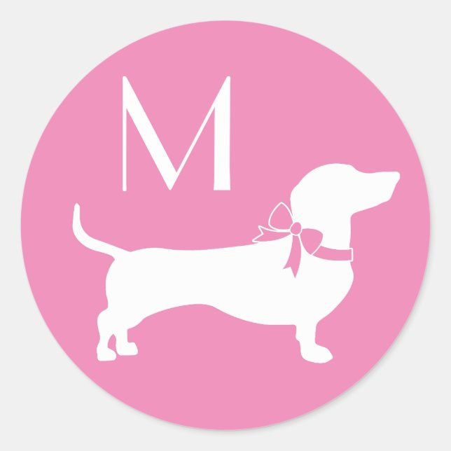 Dackel Dackel Hund Welpe Klassischer Rundsticker Runder Aufkleber (Vorderseite)