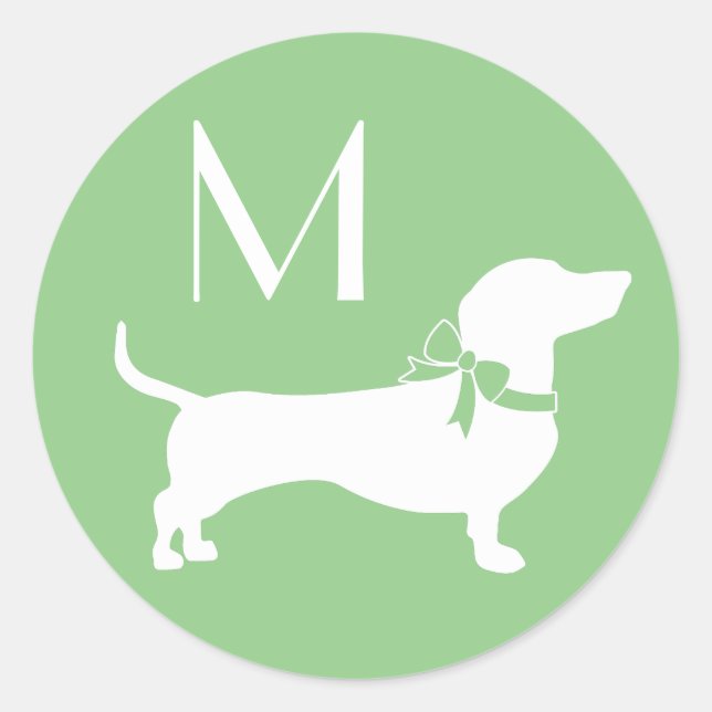 Dackel Dackel Hund Welpe Klassischer Rundsticker Runder Aufkleber (Vorderseite)