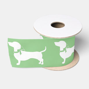 Dackel Dackel Hund Welpe Satin Ribbon Satinband