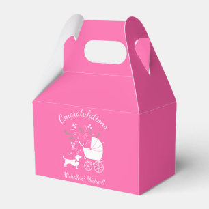 Dackel Dackel Hunde Kinderdusche Pink Girl Geschenkschachtel