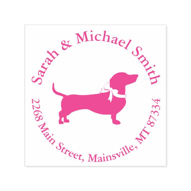 Dackel Dackel Hunde Kinderdusche Pink Girl Permastempel (Design)