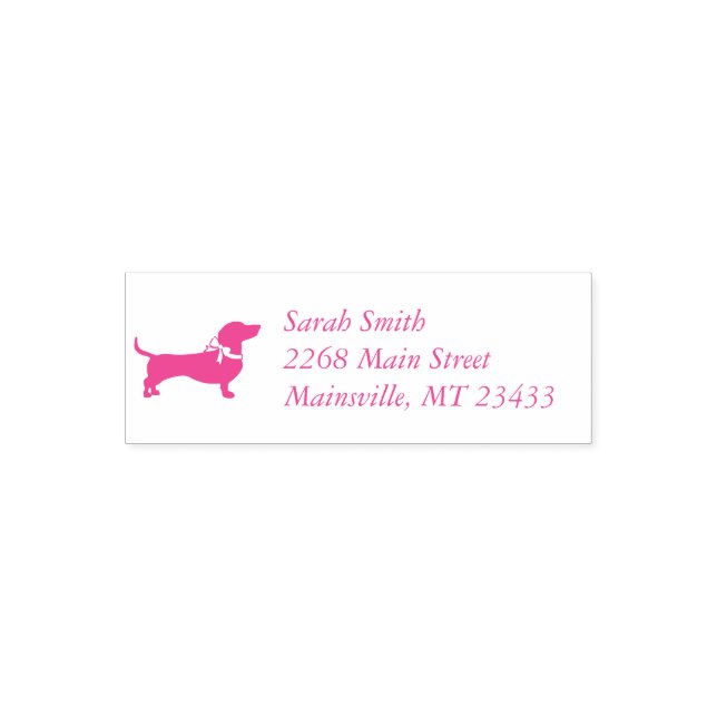 Dackel Dackel Hunde Kinderdusche Pink Girl Permastempel (Design)