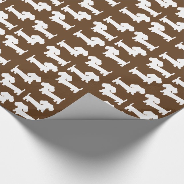 Dackel-Dackel-Hundegeschenk-Verpackungs-Papier Geschenkpapier (Ecke)