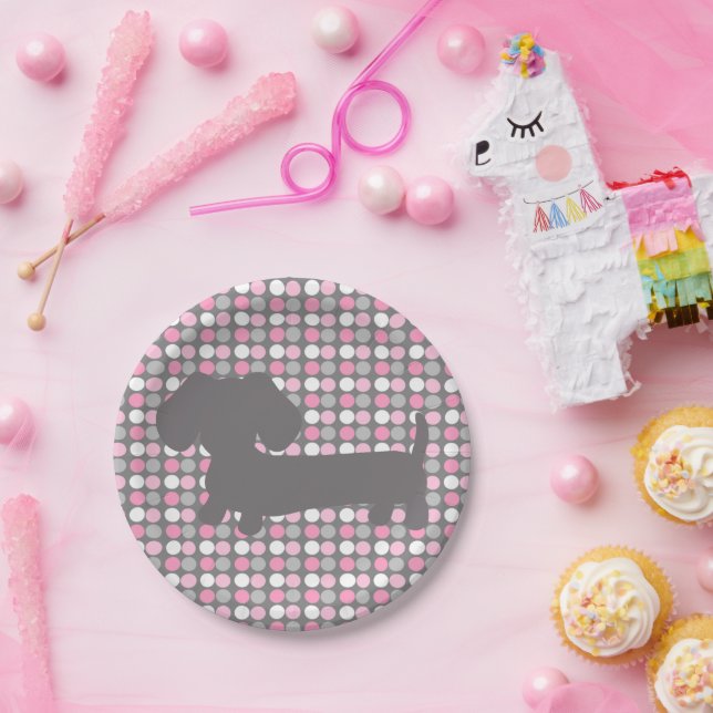 Dackel Dackel Party Pappteller (Party)