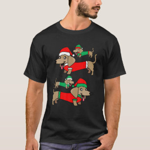 Dackel Dackel Santa Funny Cooler Hund Weihnachten  T-Shirt
