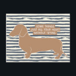 Dackel Dackel Teckel Lover Illustration Zitat Postkarte<br><div class="desc">Dackel Dackel Teckel Lover Illustration Zitat.
Gutes Geschenk für Dackeln 💝 🐶 😍</div>