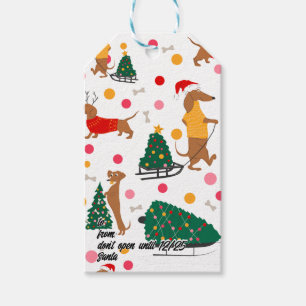 Dackel Dackel Winnie Dog Welpe Weihnachten Geschenkanhänger