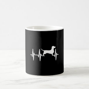 Dackel Dackel Würstchen Herzschlag Hund Mama Vater Kaffeetasse
