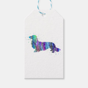 Dackel, Dackelhundewatercolordruck, Hund Geschenkanhänger