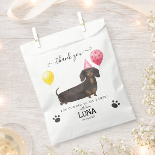 Dackel Danke, dass Sie Hund Leckerei Gastgeschenk Geschenktütchen