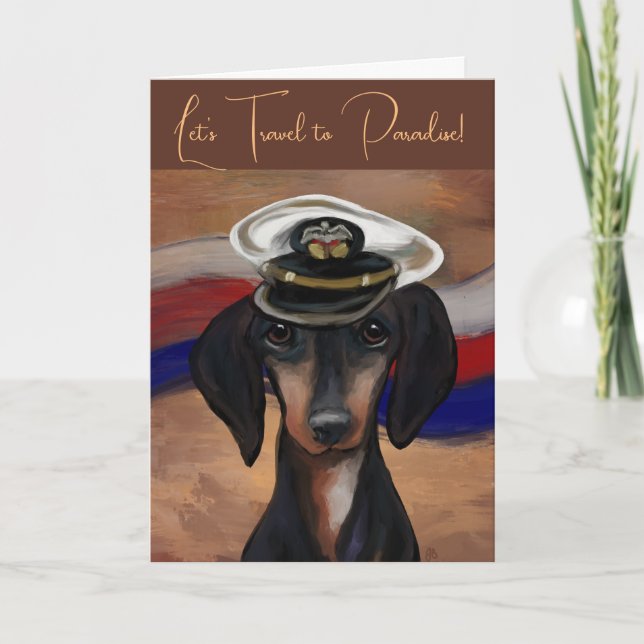 Dackel Dankeskarte (Vorderseite)