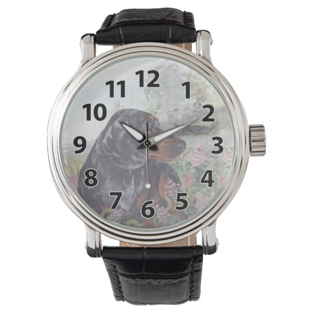 Dackel Dapple Puppy Dreamer Armbanduhr (Vorderseite)