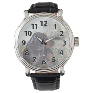 Dackel dapple Welpen-Träumer-Armbanduhr Armbanduhr