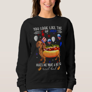 Dackel, dass du aussiehst wie der 4. Juli, macht m Sweatshirt