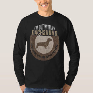 Dackel, dass ich mit meiner Dackel Vintagen Hund u T-Shirt