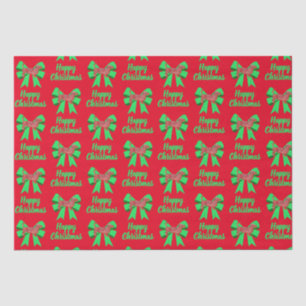 Dackel Daxie Christmas Dog & Bow Red Seidenpapier