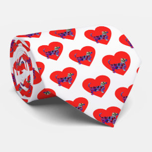 Dackel Daxie Hund Roter Valentinstag Weißer Hund Krawatte