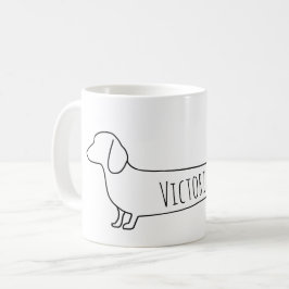 Dackel der Minimalistischen Dackel Kaffeetasse