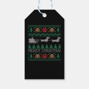 Dackel der Weihnachtsfeier Dackel Ugly Chri Geschenkanhänger
