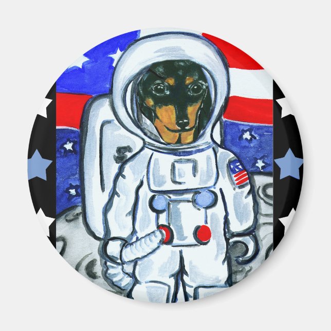 Dackel des Astronauten Magnet (Vorne)