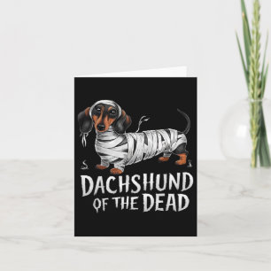 Dackel des toten Halloween-Mummy-Hundes Karte