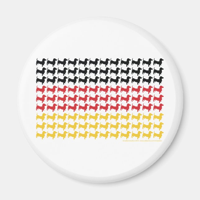 DACKEL-DEUTSCHLAND-FLAG MAGNET (Vorne)