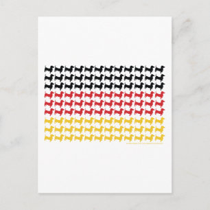 DACKEL-DEUTSCHLAND-FLAG POSTKARTE