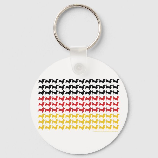 DACKEL-DEUTSCHLAND-FLAG SCHLÜSSELANHÄNGER (Vorderseite)