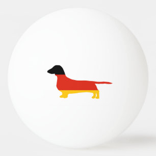 Dackel Deutschlandflagge Silhouette Tischtennisball