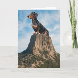 Dackel Devil's Tower Card Karte